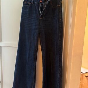 Zara Dark Blue Flare & Wide Leg Jeans